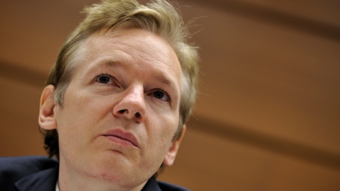 Julian Assange, en conférence de presse à Genève, le 4 novembre.