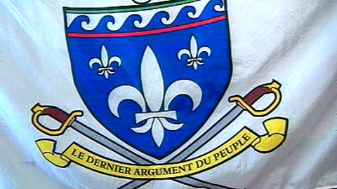 Le drapeau de la milice québécoise
