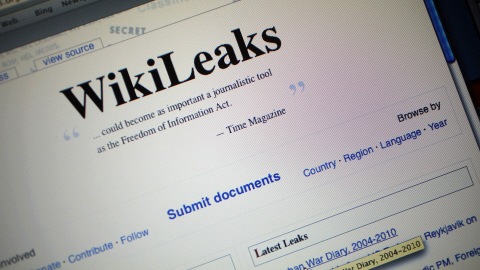 Page d'accueil du site Internet WikiLeaks