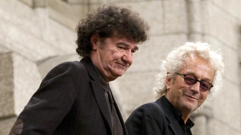 Robert Charlebois et Luc Plamondon à la Chambre des communes, le 30 novembre 2010
