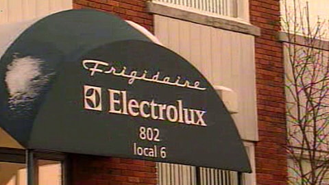 Façade de l'usine d'Electrolux