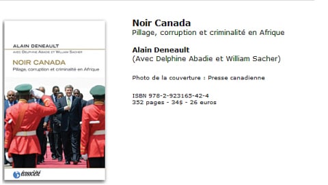 Couverture du livre « Noir Canada »