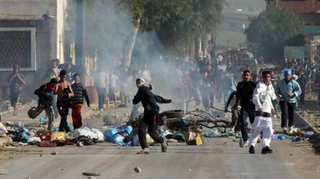 Manifestation dans le district de Amel, à Oran, le 6 janvier