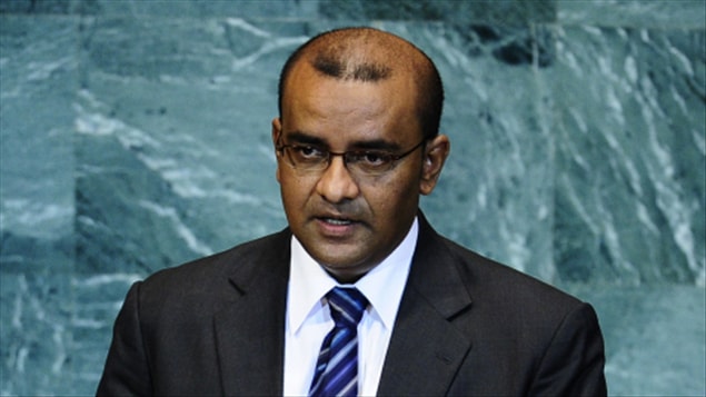 Le président guyanais Bharrat Jagdeo, lors de la 65e Assemblée générale des Nations unies (24 septembre 2010)