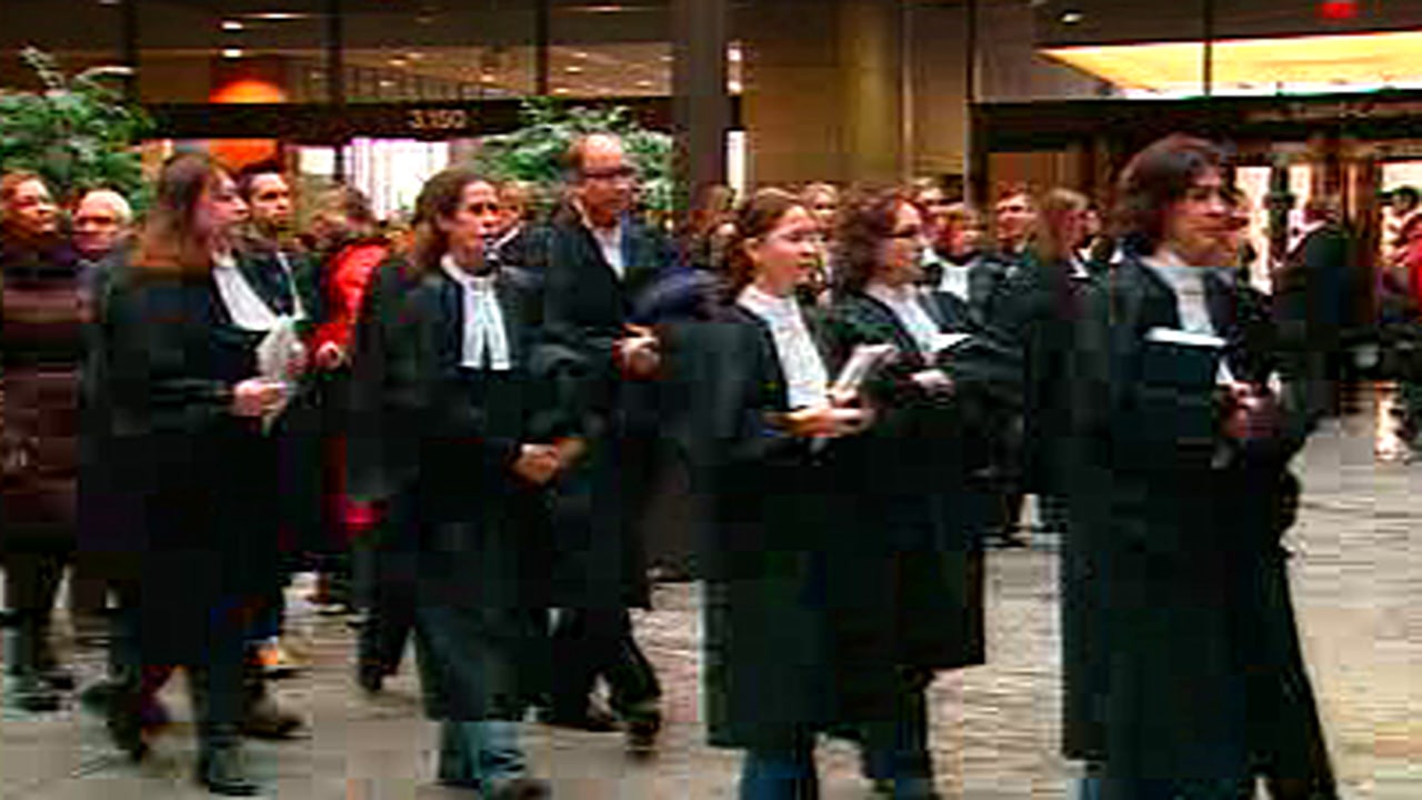 DÉbrayage des procureurs de la Couronne au palais de justice de Montréal