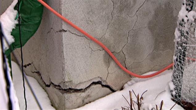 Maison avec des problèmes de pyrrhotite