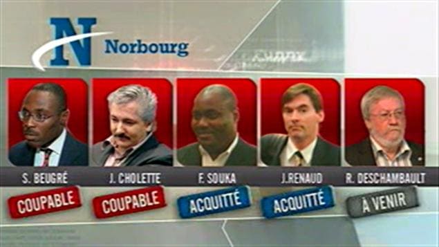 Les cinq coaccusés de l'affaire Norbourg Les cinq coaccusés de l'affaire Norbourg