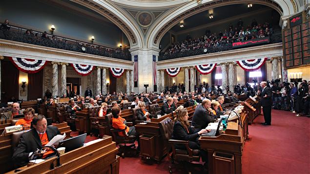 Les représentants du Wisconsin, avant la tenue du vote