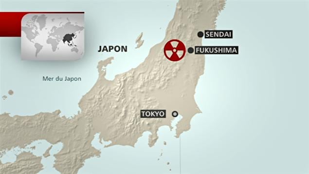 Carte du Japon qui situe Fukushima