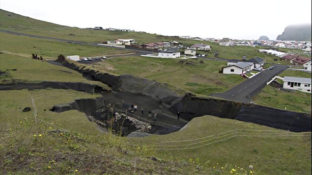 Village de Heimaey en Islande