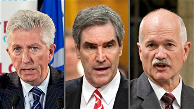 Gilles Duceppe, Michael Ignatieff et Jack Layton