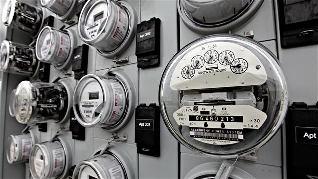 Des compteurs d'électricité.