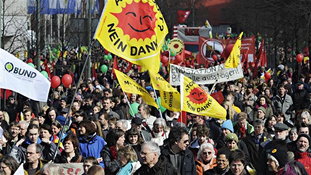 Manifestation contre le nucléaire à Berlin, le 26 mars 2011.
