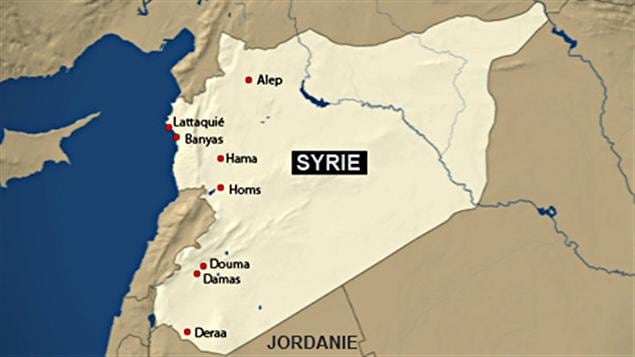 Les villes syriennes où ont eu lieu des manifestations