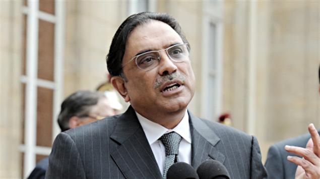 Le président pakistanais, Asif Ali Zardari, lors de son séjour en France