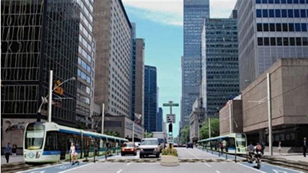 Le tramway proposé par Projet Montréal
