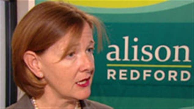 La candidate à la direction du Parti progressiste-conservateur de l'Alberta, Alison Redford.