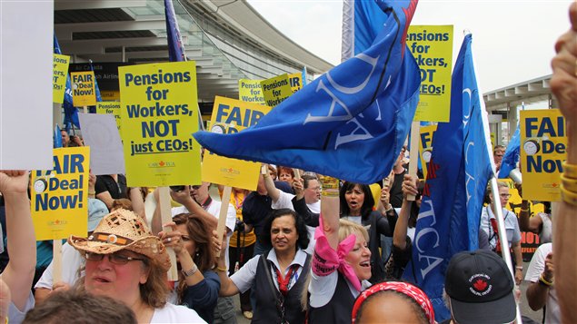 Manifestation des employés d'Air Canada