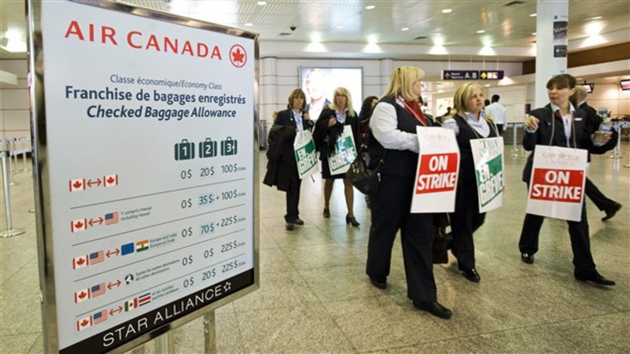 Grève à Air Canada de légers retards à l'aéroport MontréalTrudeau