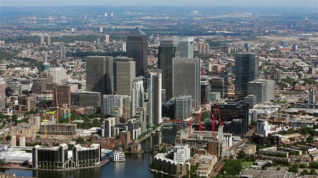 Le quartier des affaires de Londres, au Royaume-Uni