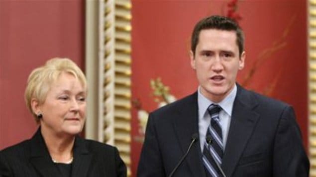 Pauline Marois et Benoît Charette lors de la