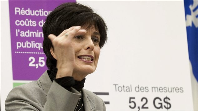 Michelle Courchesne, la ministre responsable du Conseil du Trésor.