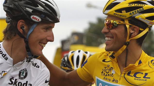 Andy Schleck et Alberto Contador