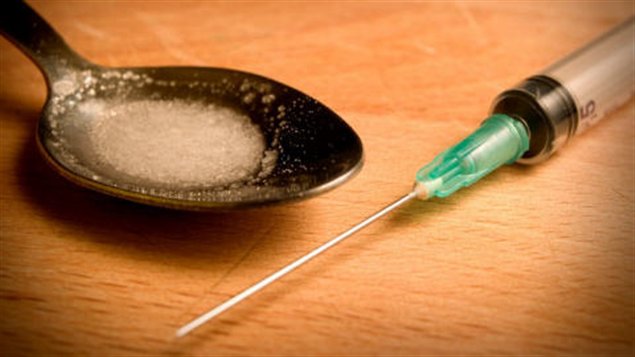 Seringue et drogue injectable