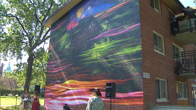 Fresque murale aux habitations Jeanne Mance