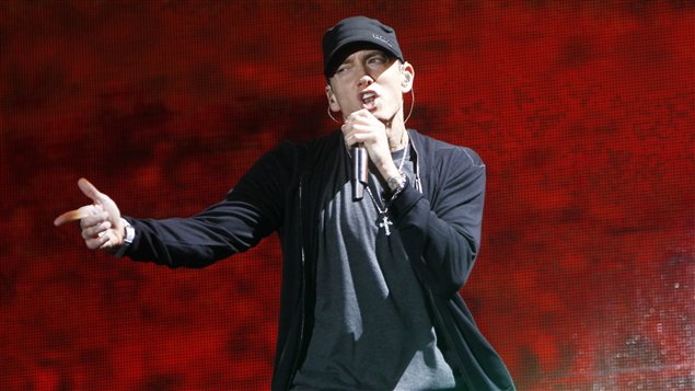 Le rappeur Eminem en spectacle à New York en septembre 2010