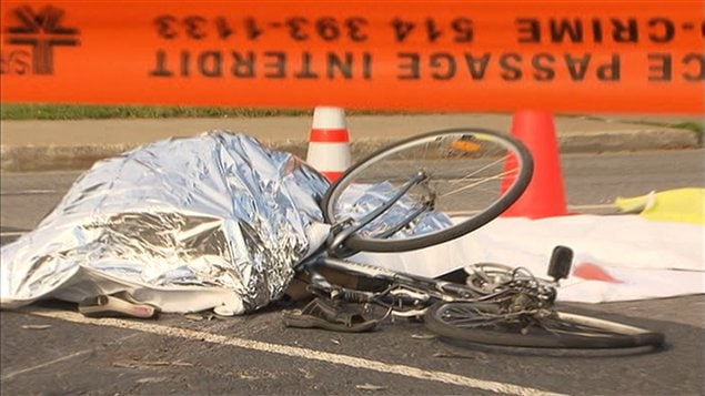 La scène de l'accident