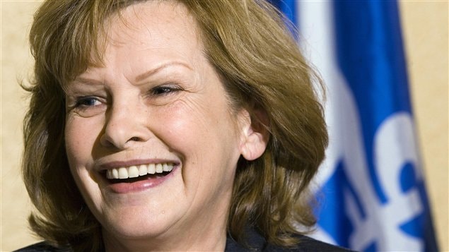 Lisette Lapointe en 2006, lors de l'annonce de sa candidature en vue des élections (archives)