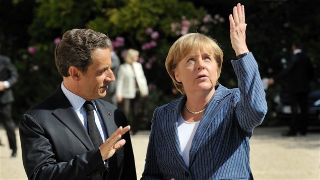 Le président français Nicolas Sarkozy et la chancelière allemande Angela Merkel