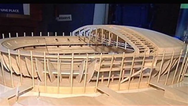 Maquette du projet d'amphithéâtre à Québec
