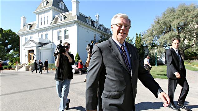 Greg Selinger, chef du Nouveau Parti démocratique, en début de campagne électorale mardi à Winnipeg 