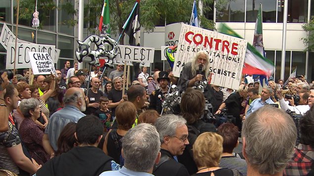 La manifestation pour une commission d'enquête publique à Montréal