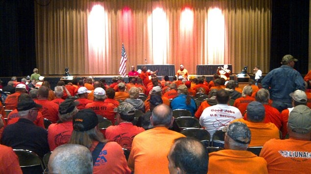 Audience publique à Lincoln, au Nebraska, sur le projet de pipeline Keystone XL