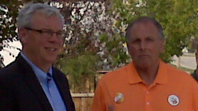 Greg Selinger et le candidat Ron Lemieux
