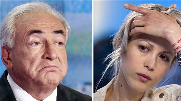 Dominique Strauss-Kahn (à gauche), le 18 septembre, et Tristane Banon, le 19 septembre
