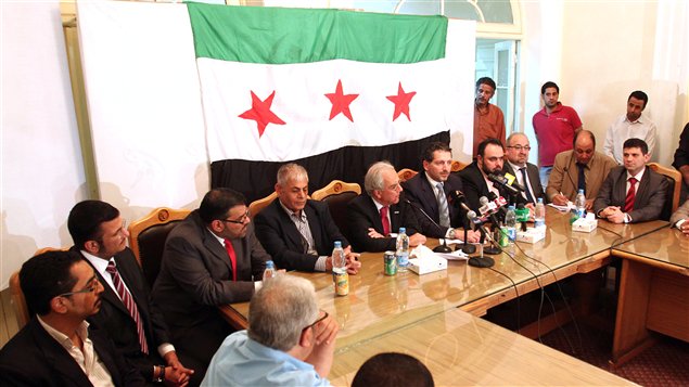 Le Conseil national syrien en réunion au Caire, en Égypte, le 10 octobre 2011.