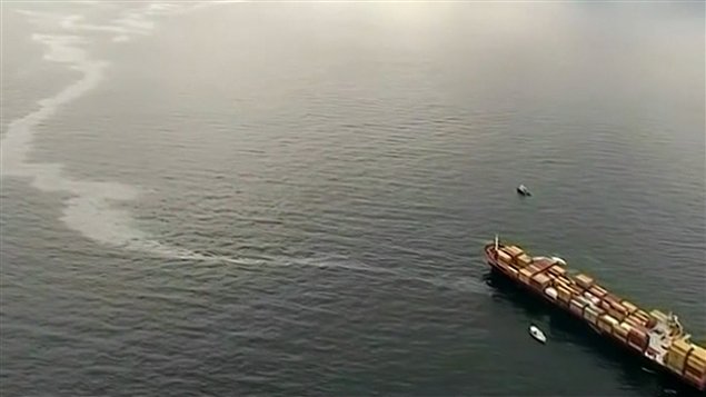 Cargo Echoue Le Petrole Se Repand Sur Une Plage De La Nouvelle Zelande Radio Canada Ca