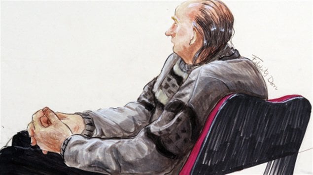 Croquis de Robert Pickton en cour