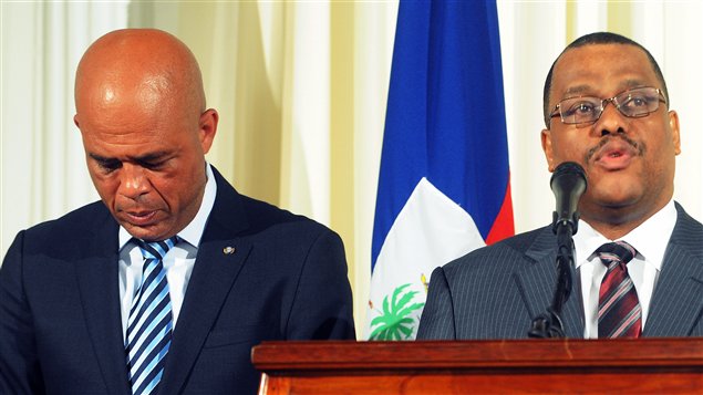 Le président haïtien Michel Martelly et le premier ministre Garry Conille