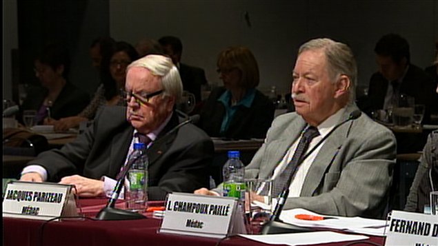 Jacques Parizeau à la deuxième journée d'audiences publiques (25 novembre 2011)