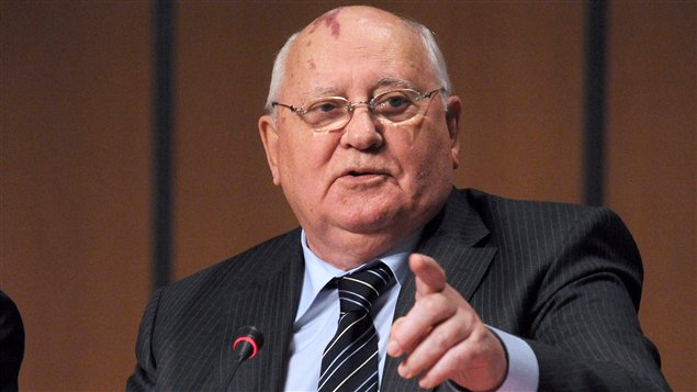 L'ex-président soviétique Mikhaïl Gorbatchev, lors d'une conférence de presse à Montpellier, le 25 novembre dernier.