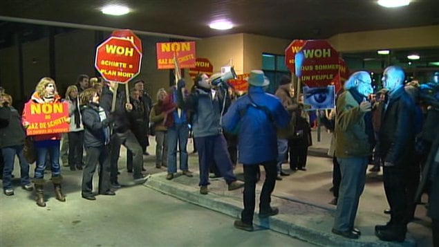 Manifestation à Saint-Hyacinthe