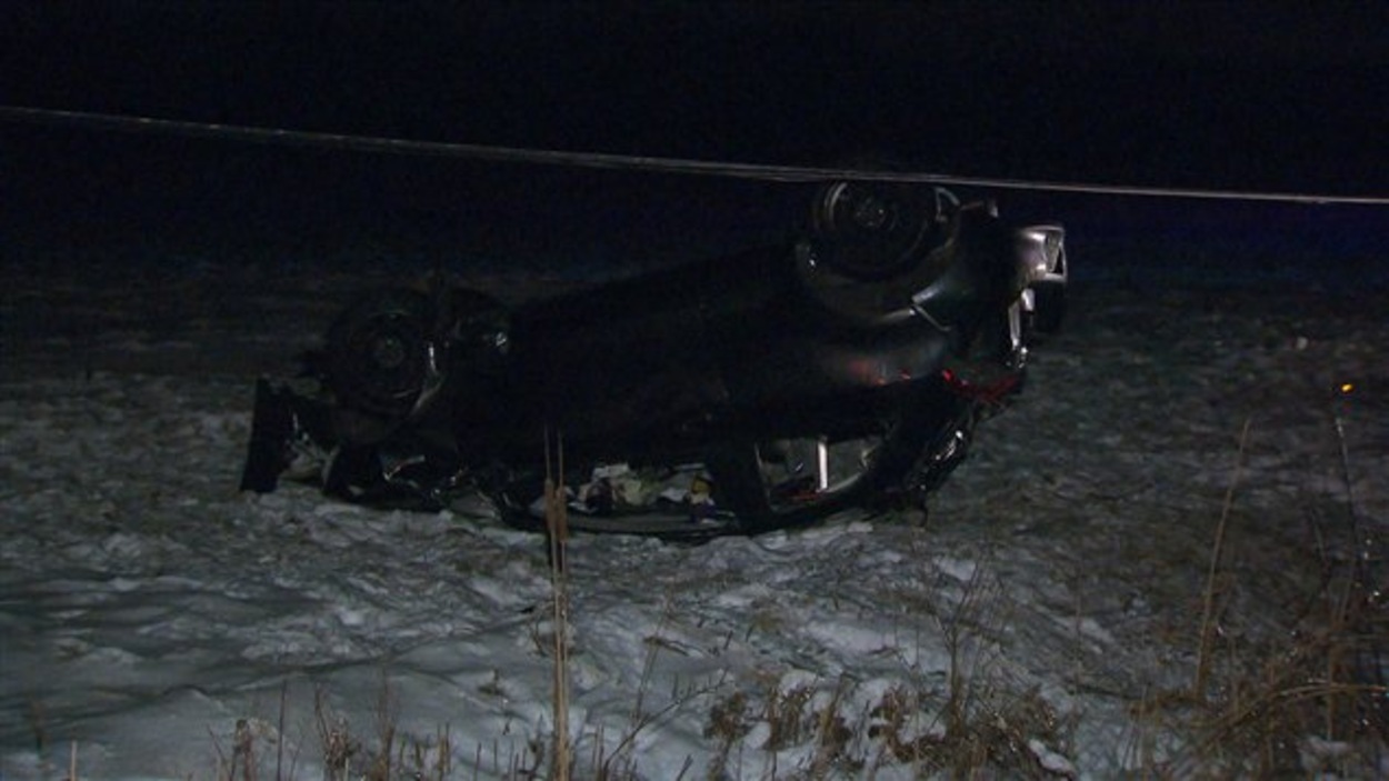 Grave sortie de route à SainteVictoiredeSorel RadioCanada