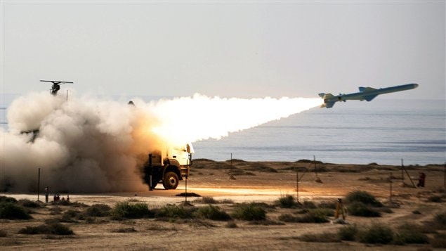 Lancement d'un missile sol-mer de longue portée Ghader