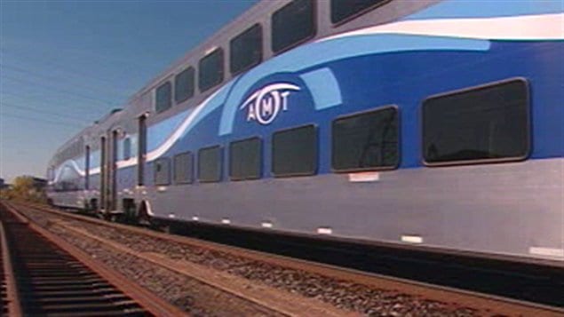 Des wagons de train de l'AMT.