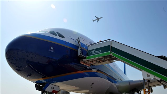 Un appareil Airbus A380 de la compagnie aérienne China Southern